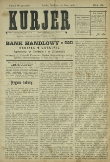Kurjer / redaktor i wydawca Stanisław Korczak. - R. 3, nr 106 (10 maja 1908)