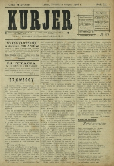 Kurjer / redaktor i wydawca Stanisław Korczak. - R. 3, nr 174 (2 sierpnia 1908)