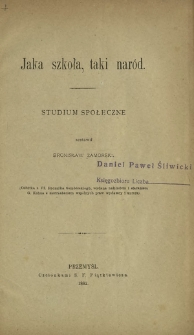 Jaka szkoła, taki naród : studium społeczne