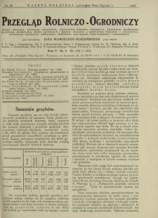 Przegląd Rolniczo-Ogrodniczy: dodatek miesięczny poświęcony sadownictwu, warzywnictwu polowemu, nasiennictwu kwiaciarstwu ogrodniczemu, gruntowemu, przetw&oacute;rstwu płod&oacute;w ogrodniczych i gałęziom ubocznym [...]. R. 5 nr 9