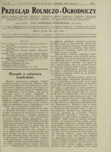 Przegląd Rolniczo-Ogrodniczy: dodatek miesięczny poświęcony sadownictwu, warzywnictwu polowemu, nasiennictwu kwiaciarstwu ogrodniczemu, gruntowemu, przetw&oacute;rstwu płod&oacute;w ogrodniczych i gałęziom ubocznym [...]. R. 5 nr 10