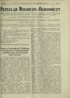 Przegląd Rolniczo-Ogrodniczy: dodatek miesięczny poświęcony sadownictwu, warzywnictwu polowemu, nasiennictwu, kwiaciarstwu ogrodniczemu, gruntowemu, przetw&oacute;rstwu płod&oacute;w ogrodniczych i gałęziom ubocznym [...]. R. 6 nr 10