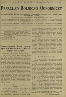Przegląd Rolniczo-Ogrodniczy: dodatek miesięczny poświęcony sadownictwu, warzywnictwu polowemu, nasiennictwu, kwiaciarstwu ogrodniczemu, gruntowemu, przetw&oacute;rstwu płod&oacute;w ogrodniczych i gałęziom ubocznym [...]. R. 8 nr 6