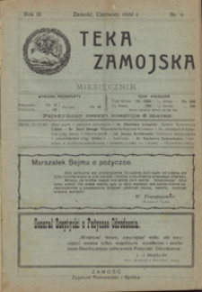 Teka Zamojska R. 3, nr 6 (czerwiec 1920)