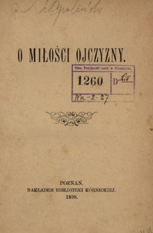 O miłości ojczyzny