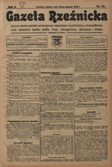 Gazeta Rzeźnicka : pierwsze i jedyne pismo polskie poświęcone zawodowi rzeźnickiemu oraz sprawom handlu i chowu bydła, nierogacizny, dziczyzny i drobiu / [red. i wydawca Apolinary Klóskowsk]. R. 5, nr 55 (19 stycznia 1918)