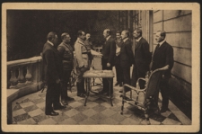 Wręczenie przez Komitet Narodowy Polski w Paryżu jenerałowi Hallerowi nominacji na głównodowodzącego sił zbrojnych polskich we Francji