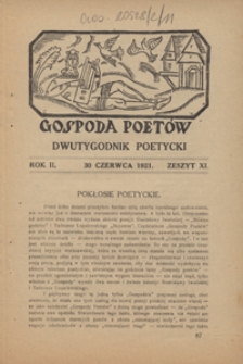 Gospoda Poetów R. 2, z. 11 (30 czerw. 1921)
