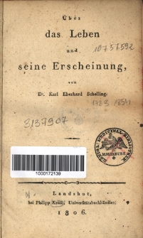 Über das Leben und seine Erscheinung