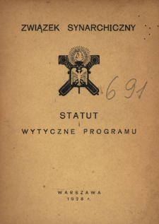 Związek Synarchiczny : statut i wytyczne programu