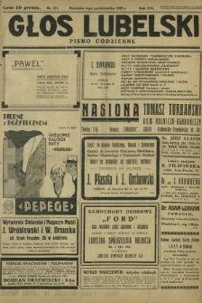 Głos Lubelski : pismo codzienne. R. 16, nr 273 (6 października 1929)
