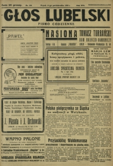 Głos Lubelski : pismo codzienne. R. 16, nr 278 (11 października 1929)