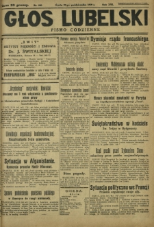 Głos Lubelski : pismo codzienne. R. 16, nr 290 (23 października 1929)