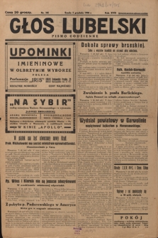 Głos Lubelski : pismo codzienne. R. 17, nr 345 (3 grudnia 1930)