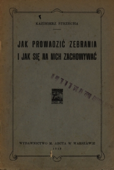 Jak prowadzić zebrania i jak się na nich zachowywać
