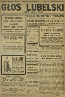 Głos Lubelski : pismo codzienne. R. 16, nr 339 (12 grudnia 1929)