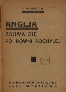 Anglja zsuwa się po równi pochyłej