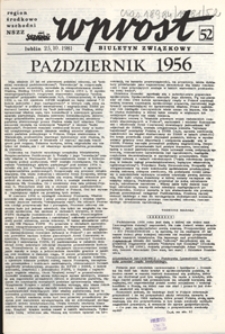Wprost : biuletyn związkowy Nr 52 (25 paźdz. 1981)