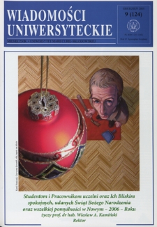 Wiadomości Uniwersyteckie : miesięcznik / Uniwersytet Marii Curie-Skłodowskiej R. 15, nr 9=124 (grudzień 2005)