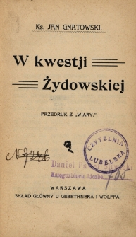 W kwestji żydowskiej