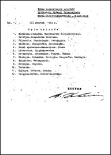 Wykaz Ważniejszych Nabytków R. 1, [nr 3] (III kwartał 1953)