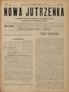 Nowa Jutrzenka : tygodniowe pismo obrazkowe R. 10, Nr 42 (18 października 1917)