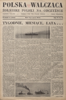 Polska Walcząca - Żołnierz Polski na Obczyźnie = Fighting Poland : weekly for the Polish Forces. R. 6, nr 10 (11 marca 1944)