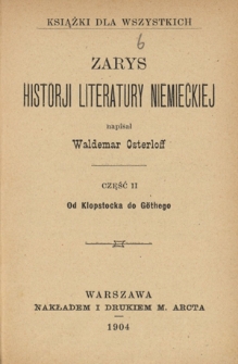 Od Klopstocka do Göthego