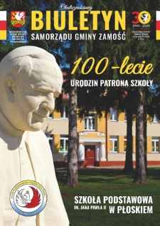 Biuletyn Samorządu Gminy Zamość nr 6=136 (wrzesień 2020). Wydanie specjalne