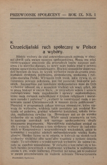 Przewodnik Społeczny : miesięcznik poświęcony kierownictwu stowarzyszeń polskich.. R. 9 (1928), nr 1