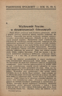 Przewodnik Społeczny : miesięcznik poświęcony kierownictwu stowarzyszeń polskich. R. 9 (1928), nr 3