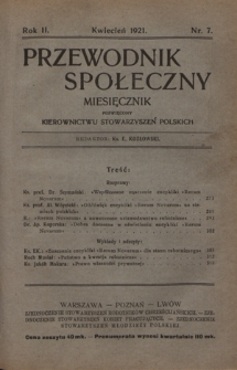 Przewodnik Społeczny. R. 2, nr 7 (kwiecień 1921)
