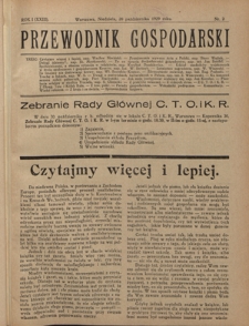 Przewodnik Gospodarski : organ Centralnego Towarzystwa Organizacyj i Kółek Rolniczych R. 1 [23], nr 2 (20 października 1929)