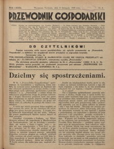 Przewodnik Gospodarski : organ Centralnego Towarzystwa Organizacyj i Kółek Rolniczych R. 1 [23], nr 6 (17 listopada 1929)