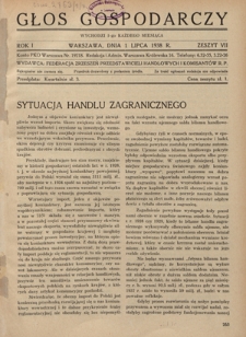 Głos Gospodarczy. R 1, z. 7 (1 lipca 1938)