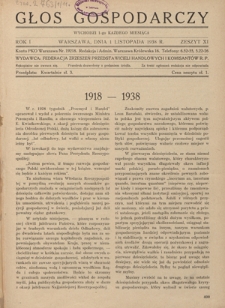 Głos Gospodarczy. R 1, z. 11 (1 listopada 1938)