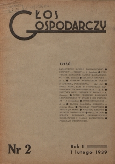 Głos Gospodarczy. R 2, nr 2 (1 lutego 1939)