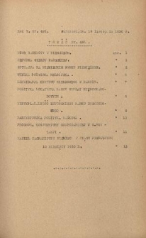 Wiadomości Finansowe : wydawnictwo perjodyczne Ajencji Wschodniej R. 5, nr 491 (19 listopada 1930)