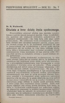 Przewodnik Społeczny : miesięcznik poświęcony kierownictwu stowarzyszeń polskich. R. 11, nr 7 (1930)