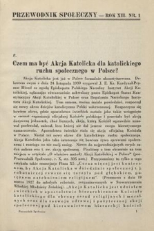 Przewodnik Społeczny : miesięcznik poświęcony kierownictwu stowarzyszeń polskich. R. 12, nr 1 (1931)