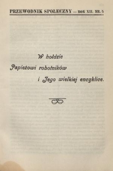 Przewodnik Społeczny : miesięcznik poświęcony kierownictwu stowarzyszeń polskich. R. 12, nr 5 (1931)