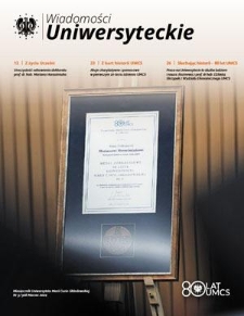 Wiadomości Uniwersyteckie / Uniwersytet Marii Curie-Skłodowskiej. 2024, nr 3=308 (marzec)