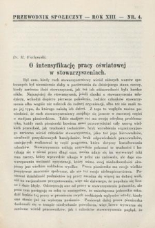Przewodnik Społeczny : miesięcznik poświęcony kierownictwu stowarzyszeń polskich. R. 13, nr 4 (1932)