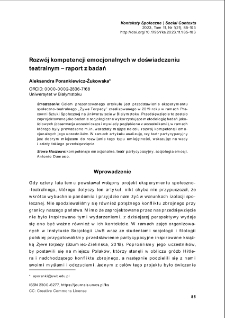 Rozwój kompetencji emocjonalnych w doświadczeniu teatralnym – raport z badań
