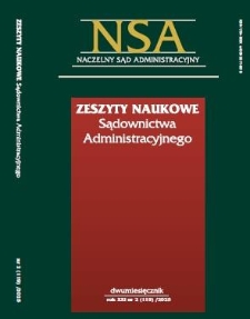 Zeszyty Naukowe Sądownictwa Administracyjnego / Naczelny Sąd Administracyjny. R. 20, nr 2=119 (2025)