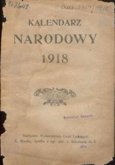 Kalendarz Narodowy na Rok 1918