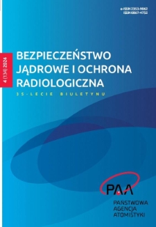 Bezpieczeństwo Jądrowe i Ochrona Radiologiczna. 2024, nr 4=134