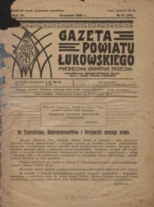 Gazeta Powiatu Łukowskiego. R. 4, nr 10=39 (1931)