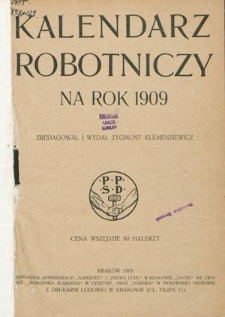 Kalendarz Robotniczy na Rok 1909