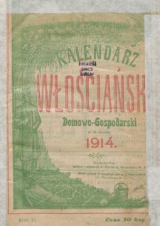 Kalendarz Włościański Domowo-Gospodarski na Rok 1914